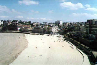 The beach at Dinard today.