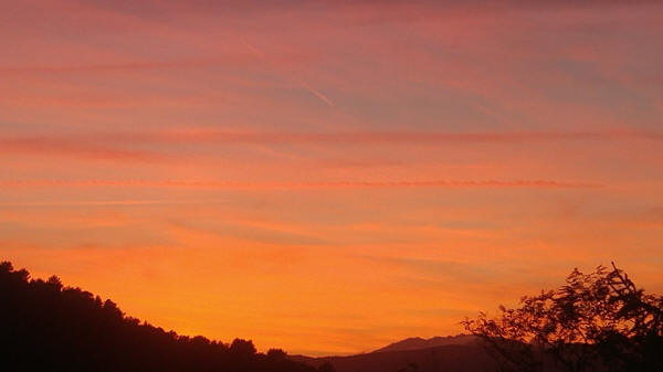 Sunset looking towards the Esterels - C. Riley