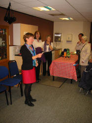 Julia Stagg at the launch of her third book