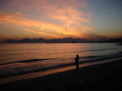 Sunset over Cannes