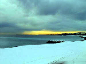 Promenade des Anglais with snow !
