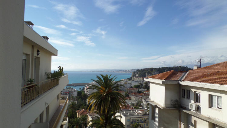 Looking towards Nice Airport in the January sunshine