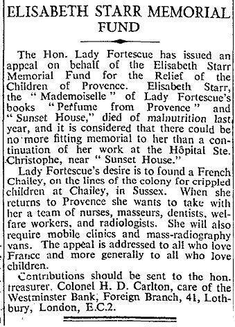 Elisabeth Starr Memorial Fund