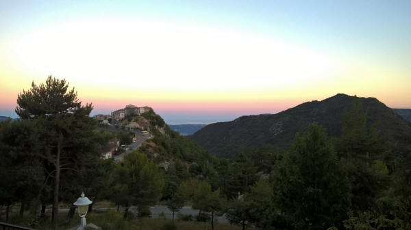 Sunset over Tourettes du Chateau